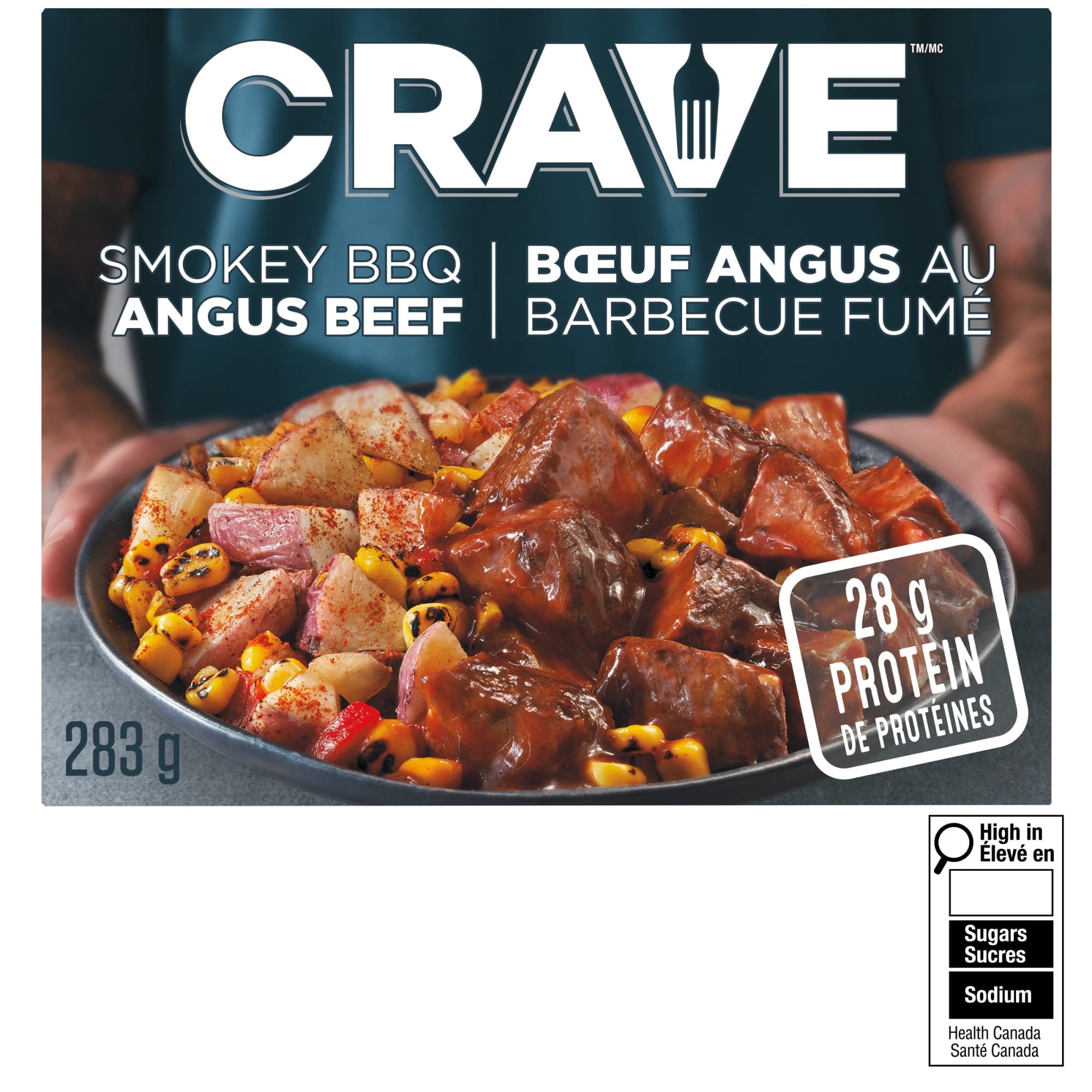 CRAVE Smokey BBQ Angus Beef Frozen Meal, 283g