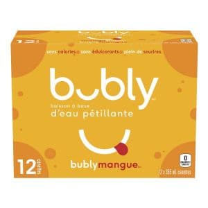 Bubly Eau pétillante à la mangue 12 x 355 ml