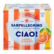 Eau source gazéifiée à saveur d'orange sanguine